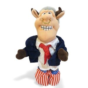 New Meanie Beanies Bull Bill Clinton Political Parody Plush Toy